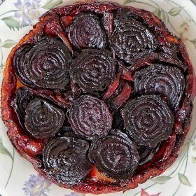 Beetroot and Shallot Tarte Tartin